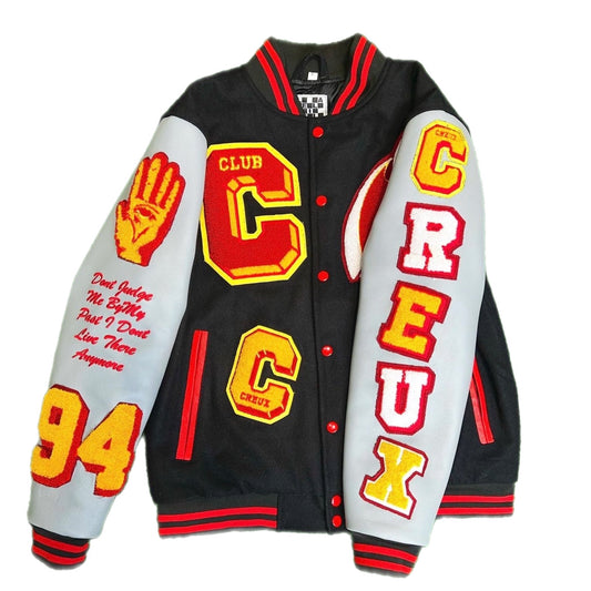 Club Creux | Judge me not Varsity Jacket