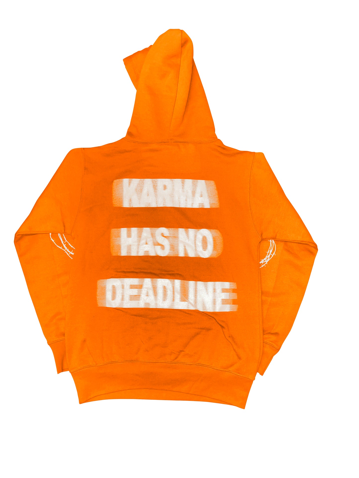 Orange Karma has no deadline hoodie