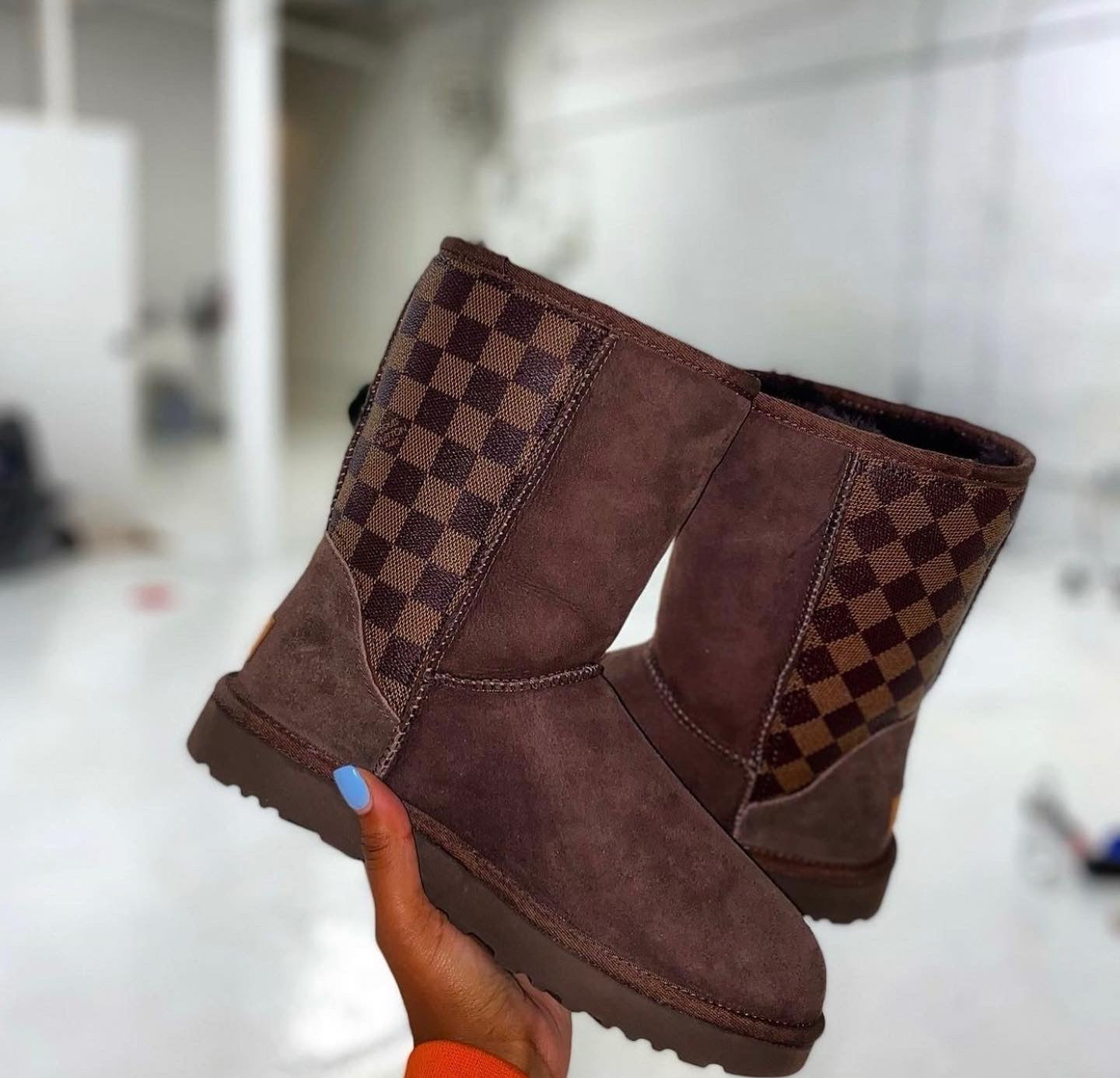 Custom damier Uggs
