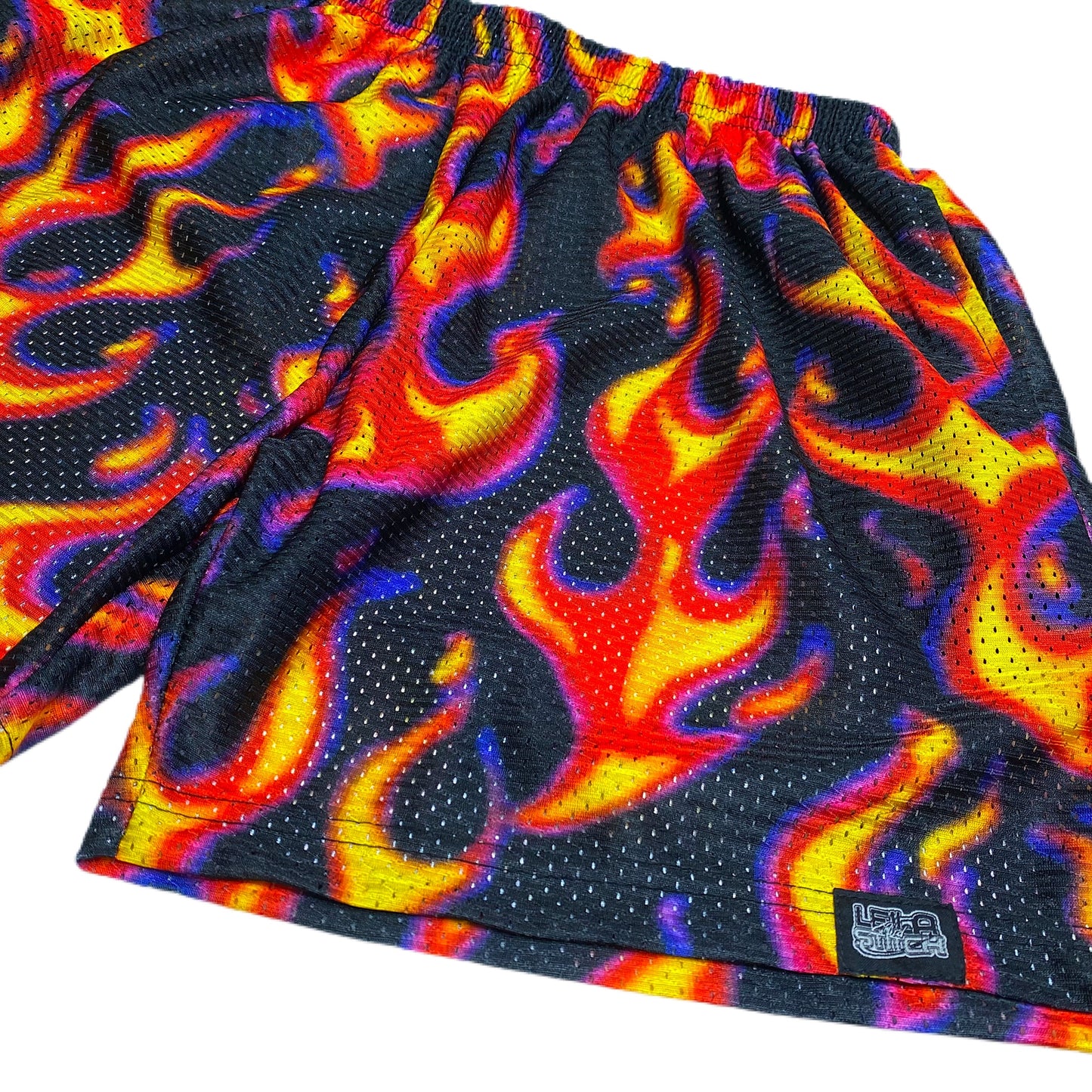 Leilaandstitch “Purple Flame” Mesh Shorts