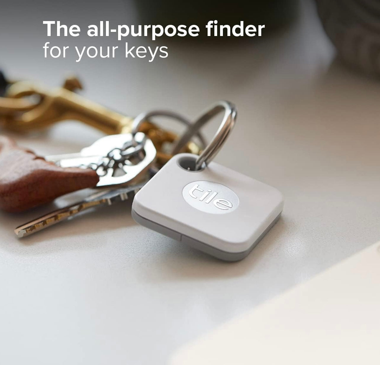 Tile Mate 1-pack - Bluetooth Tracker, Keys Finder and Item Locator for Keys, Bags and More; Water Resistant with 1 Year Replaceable Battery